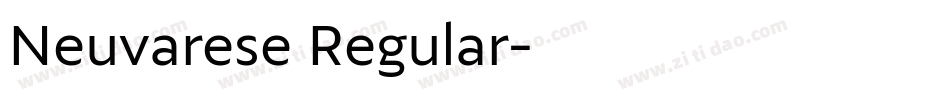 Neuvarese Regular字体转换